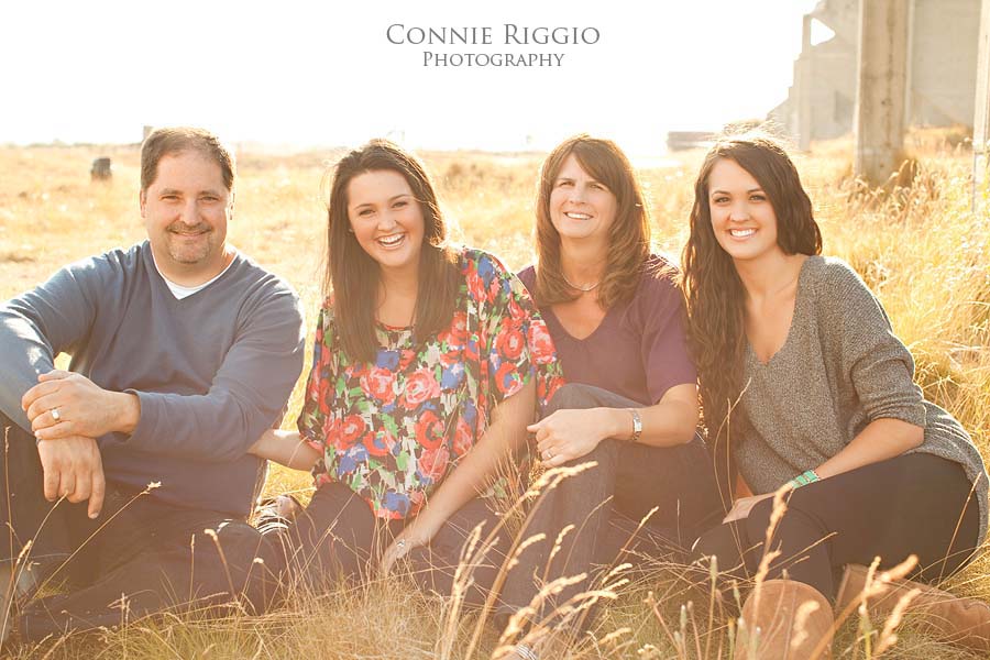 Group in Sun and Grass Tacoma Family Photographer
