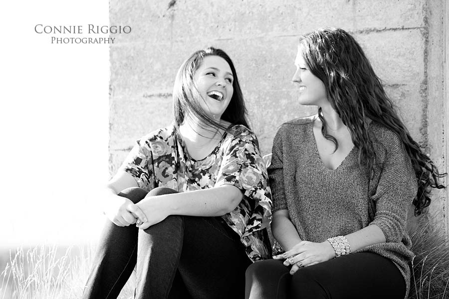 Sisters BW Tacoma Family Photographer