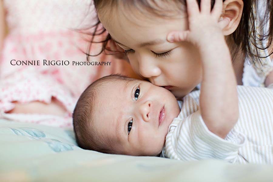 Kissing Baby Tacoma Newborn Family Photographer