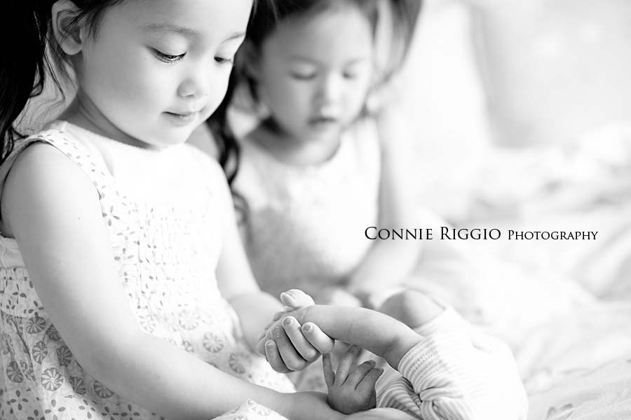 Playing with hands Tacoma Newborn Family Photographer