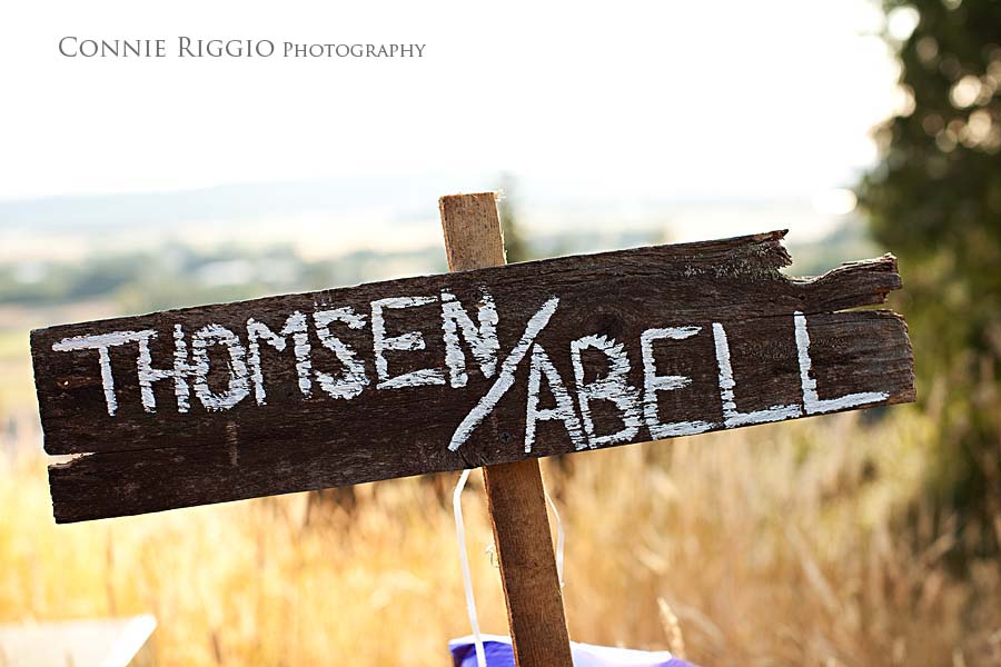 Thomsen/Abell Sign Tacoma Wedding Photographer