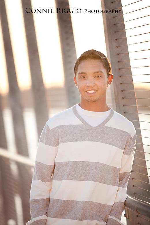 Leaning on bridge Steilacoom Tacoma Seattle Senior Photographer
