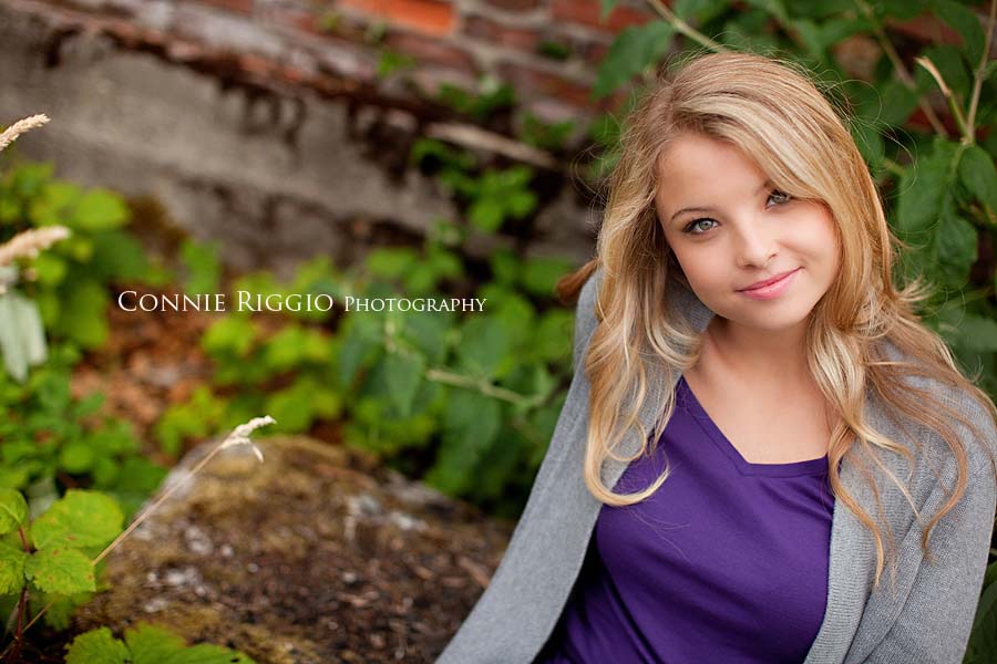 Purple shirt close up Tacoma Best Senior Photographer
