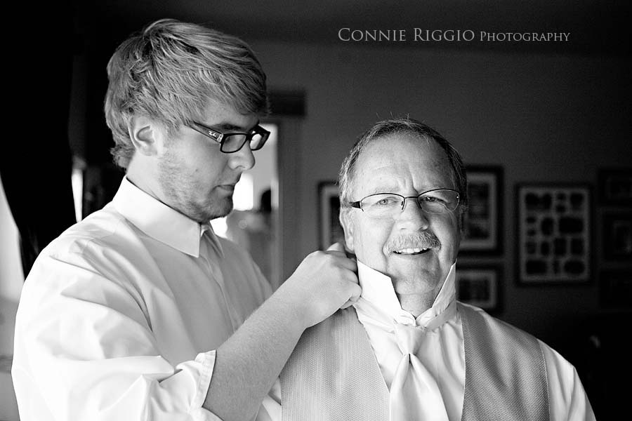Adam helping his Dad Tacoma Wedding Photographer