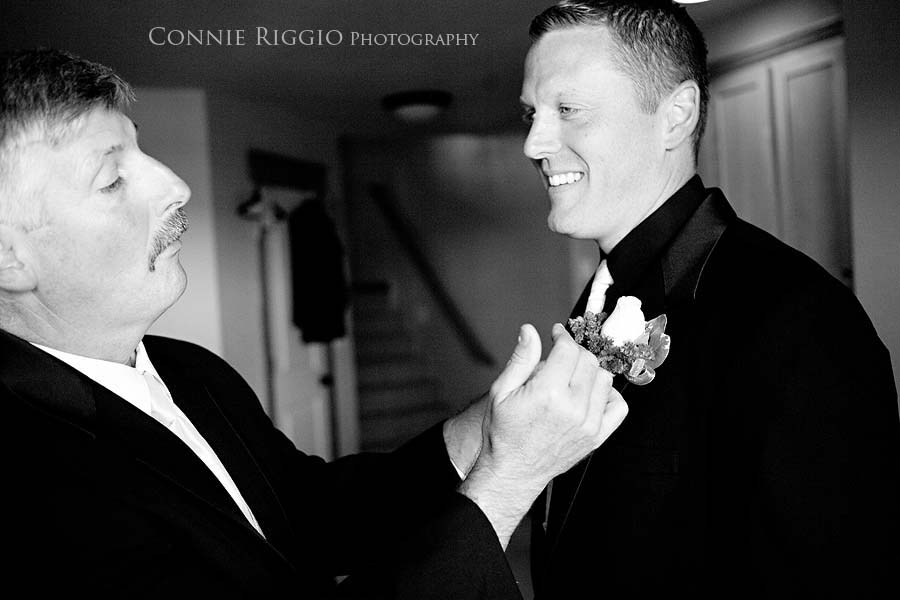 Carson getting his flower Tacoma Wedding Photographer
