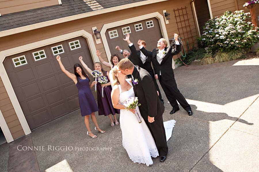 Cheer from above Tacoma Wedding Photographer