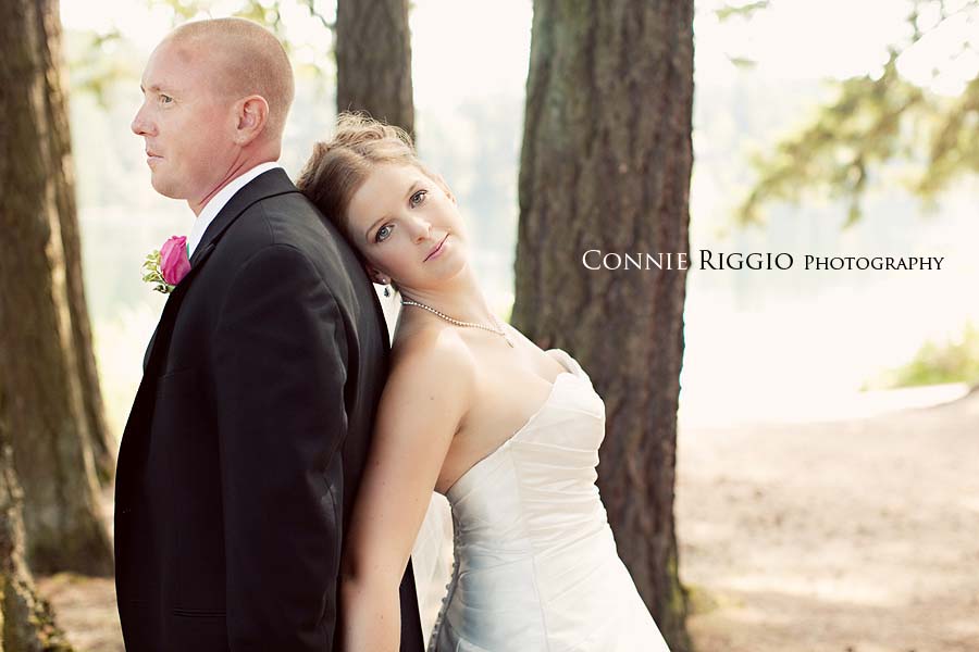 Leaning on Back Tacoma Seattle Wedding Photographer