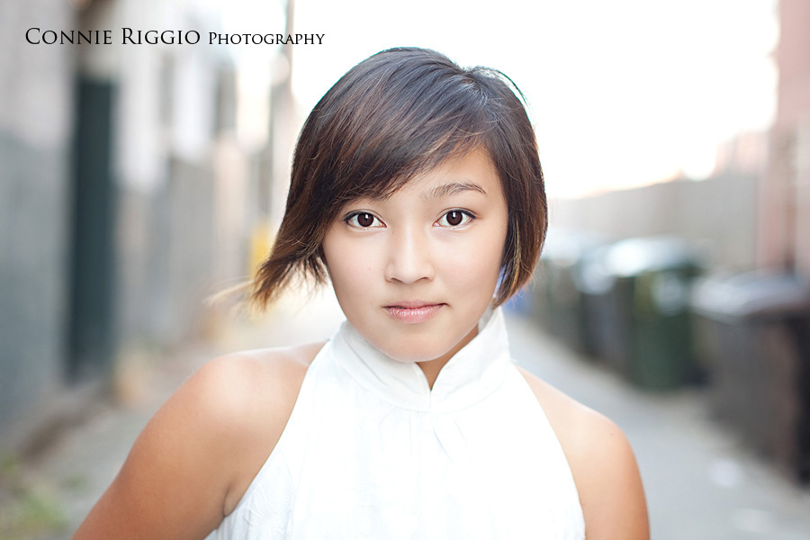Looking Straight forward Tacoma Seattle Artistic Senior Portrait Photographer