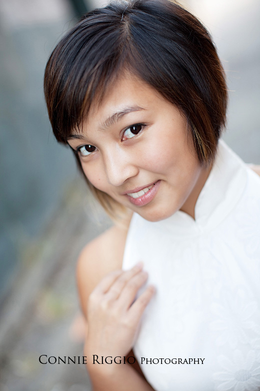 Vert White Dress Tacoma Seattle Artistic Senior Portrait Photographer