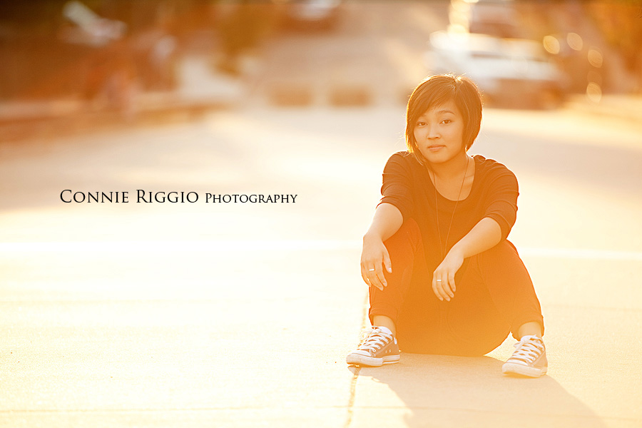Sitting in sun Tacoma Seattle Artistic Senior Portrait Photographer