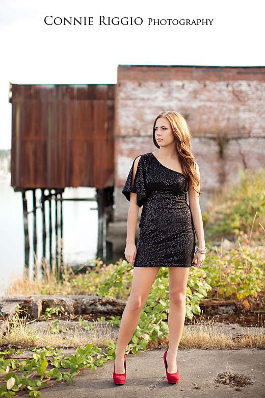 Dress full length Tacoma Senior Portraits