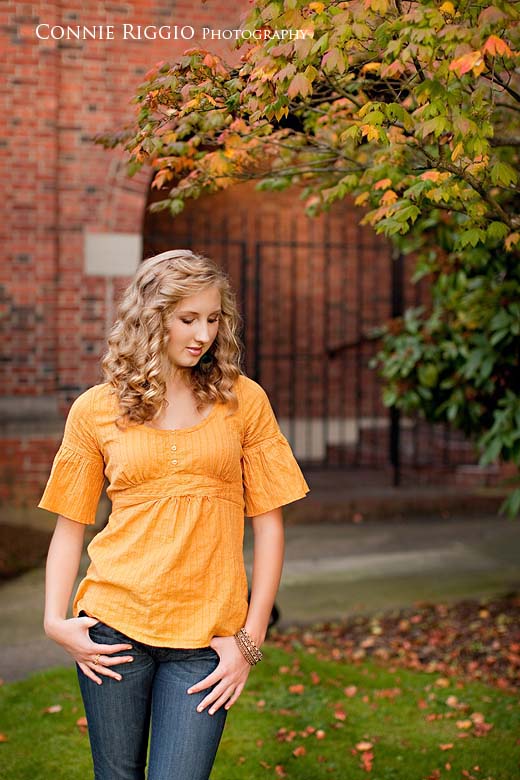 looking down Tacoma Curtis Senior Portraits Photographer