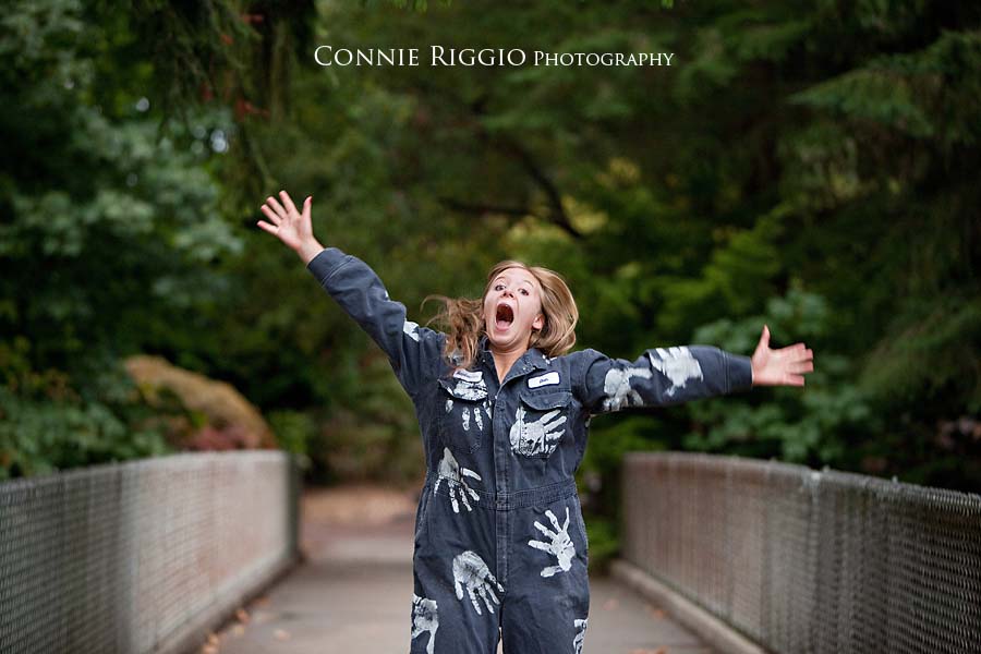 Cheer with overalls Bellarmine Tacoma Senior Portraits