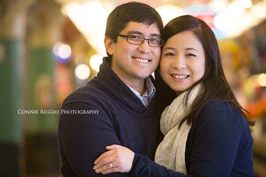 Engagement Seattle UW Pick Place Market Post Alley Photo