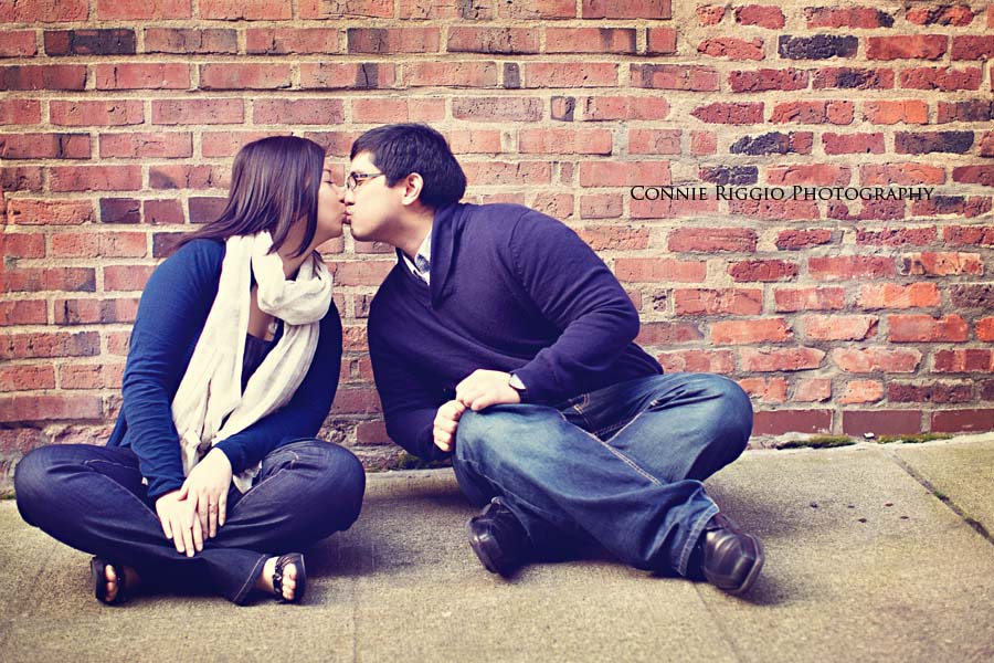 Engagement Seattle UW Pick Place Market Post Alley Photo
